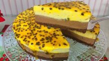 Receitas Deliciosas SEM GELATINA – SOBREMESA ESPECIAL PARA O NATAL O SEU NATAL – TORTA DE MARACUJÁ COM CHOCOLATE